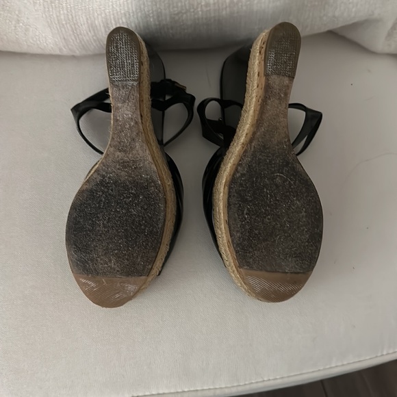 A pair of black patent leather Gucci wedges! Used but lots of life in them! - Picture 4 of 5